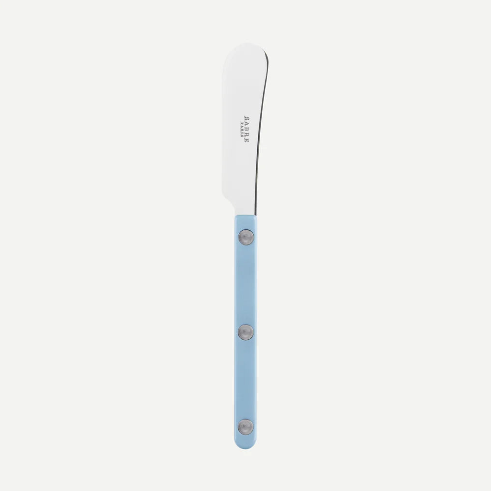 Sabre Paris Bistort shiny solid mat, Pastel blue Butter spreader