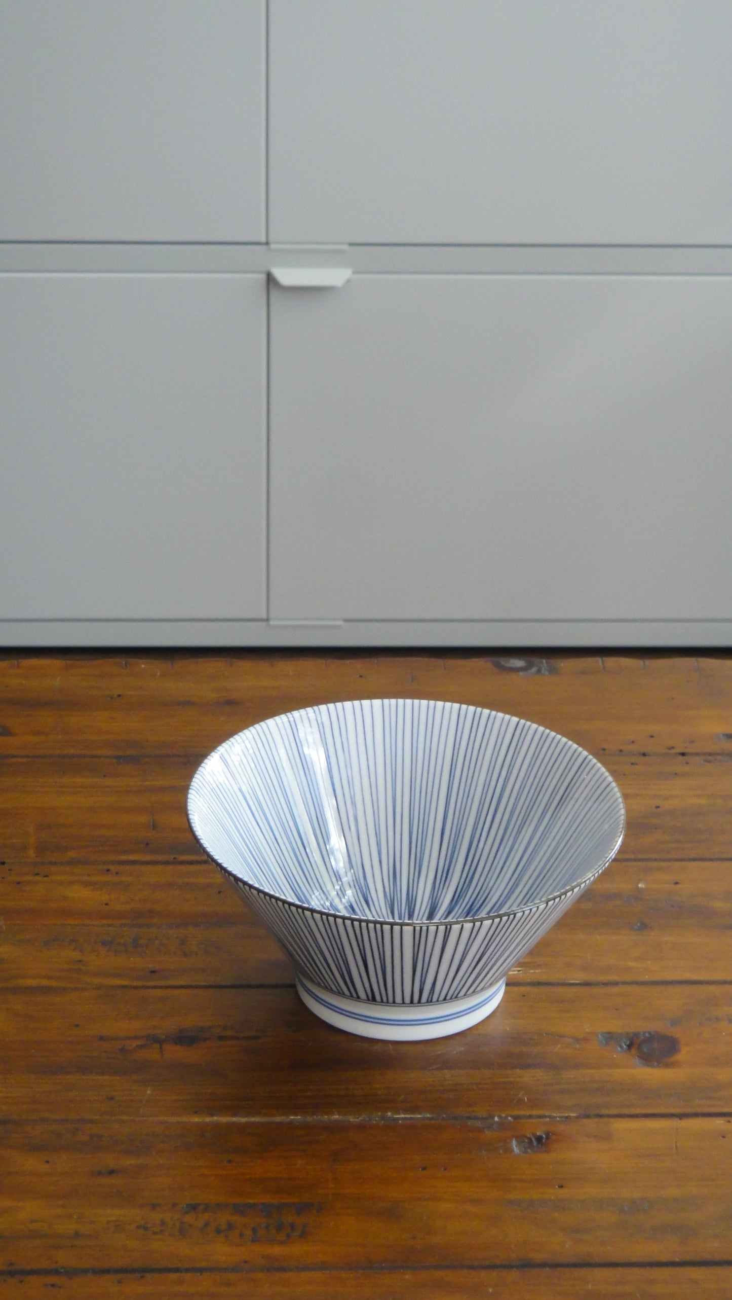 Indigo Strip Large Ramen Bowl