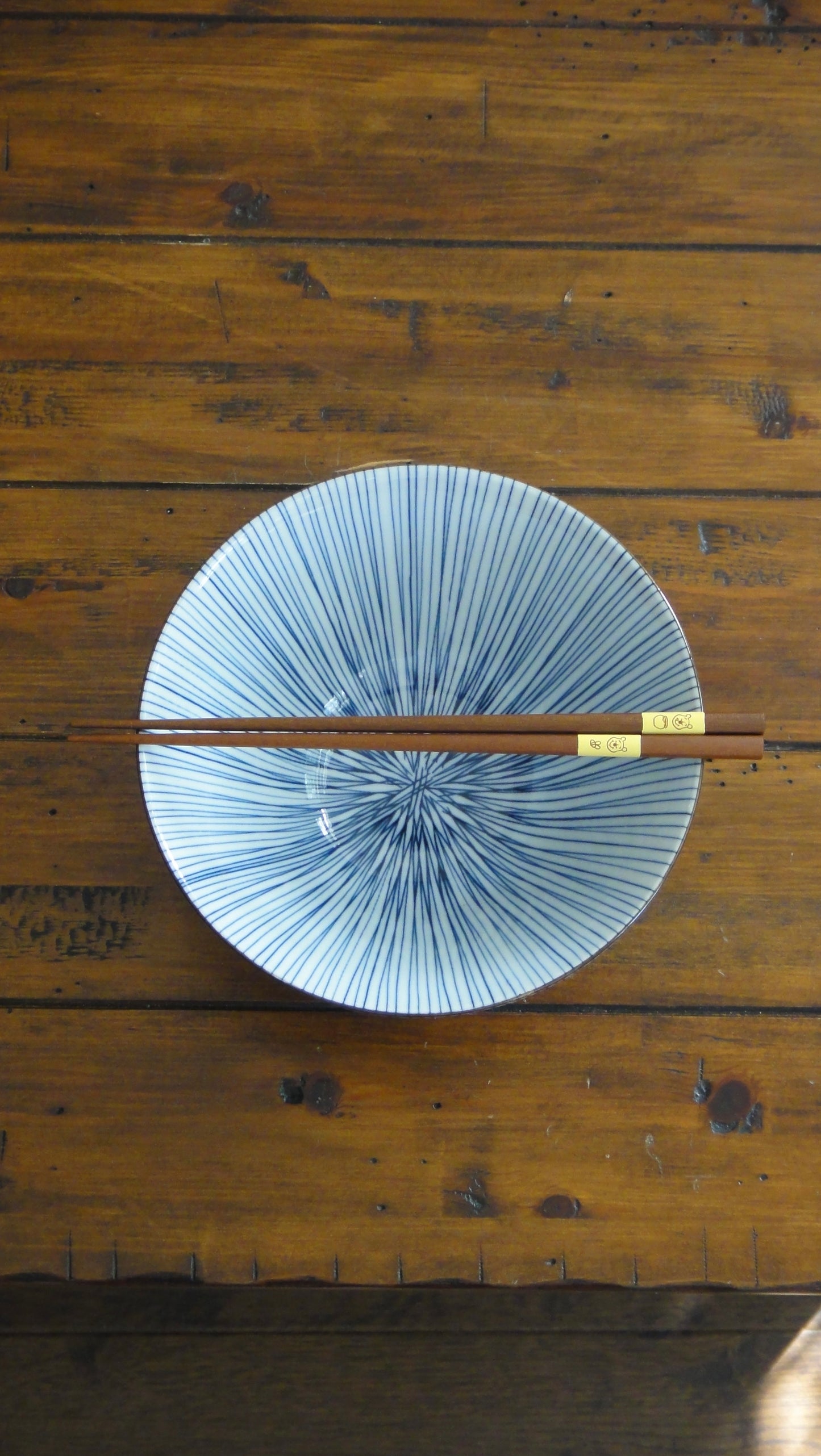 Indigo Strip Large Ramen Bowl