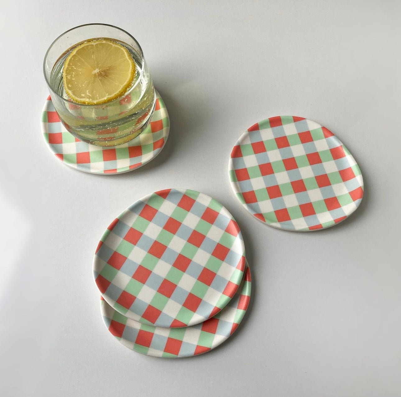 Xenia Taler Gingham Coaster