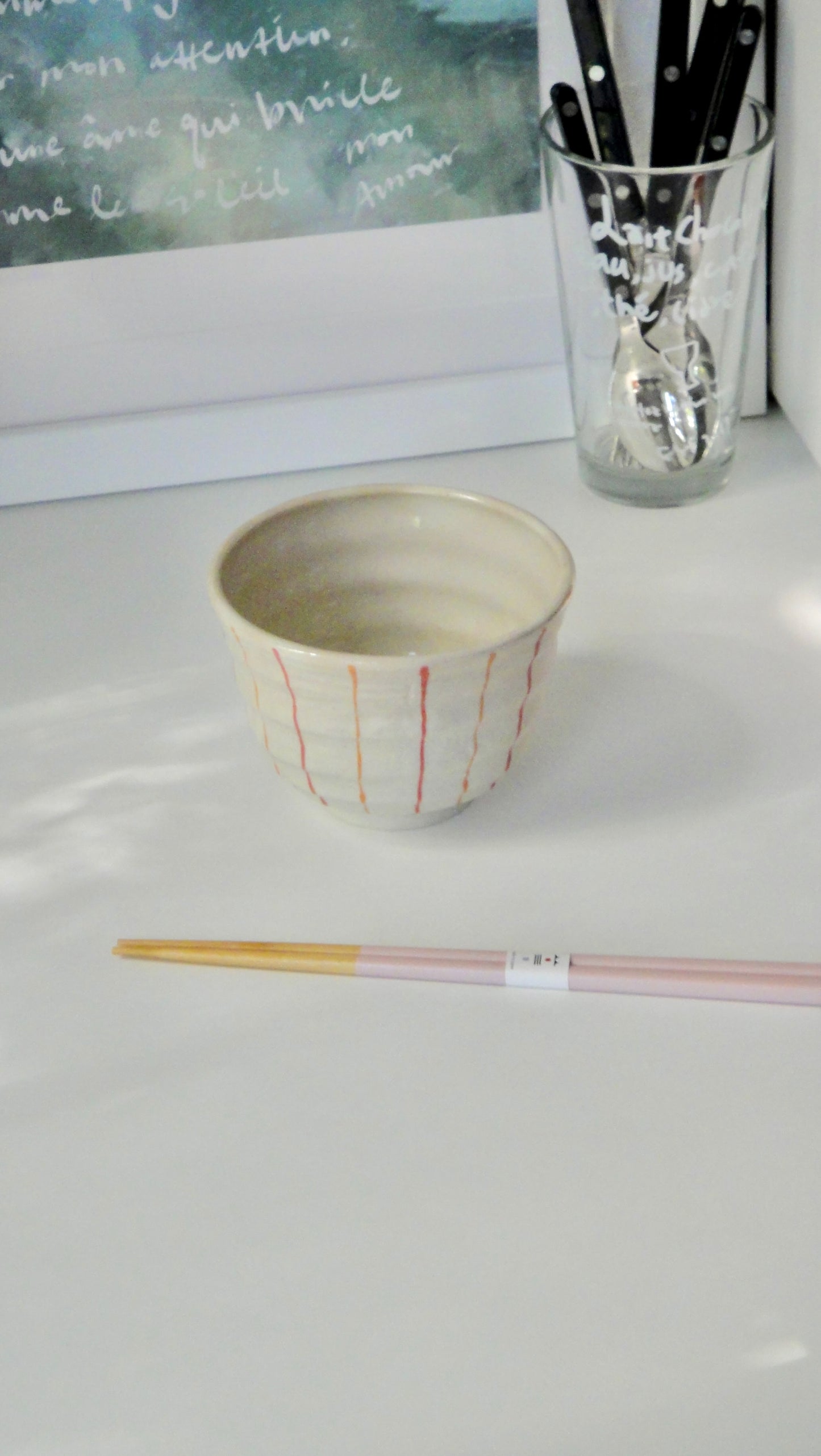 Small Donburi Bowl with lines