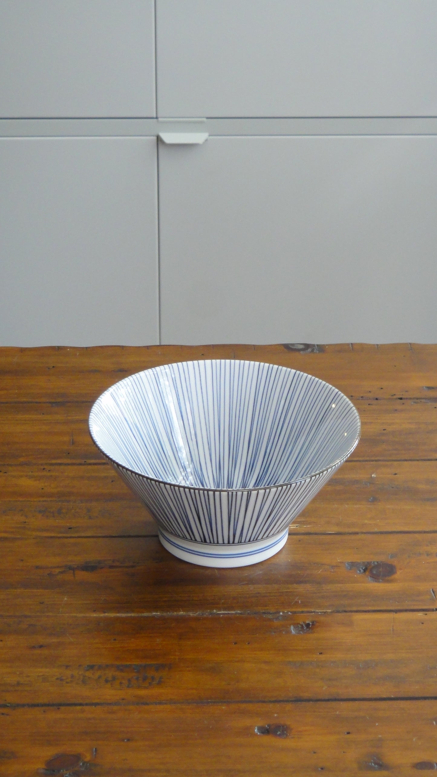 Indigo Strip Large Ramen Bowl