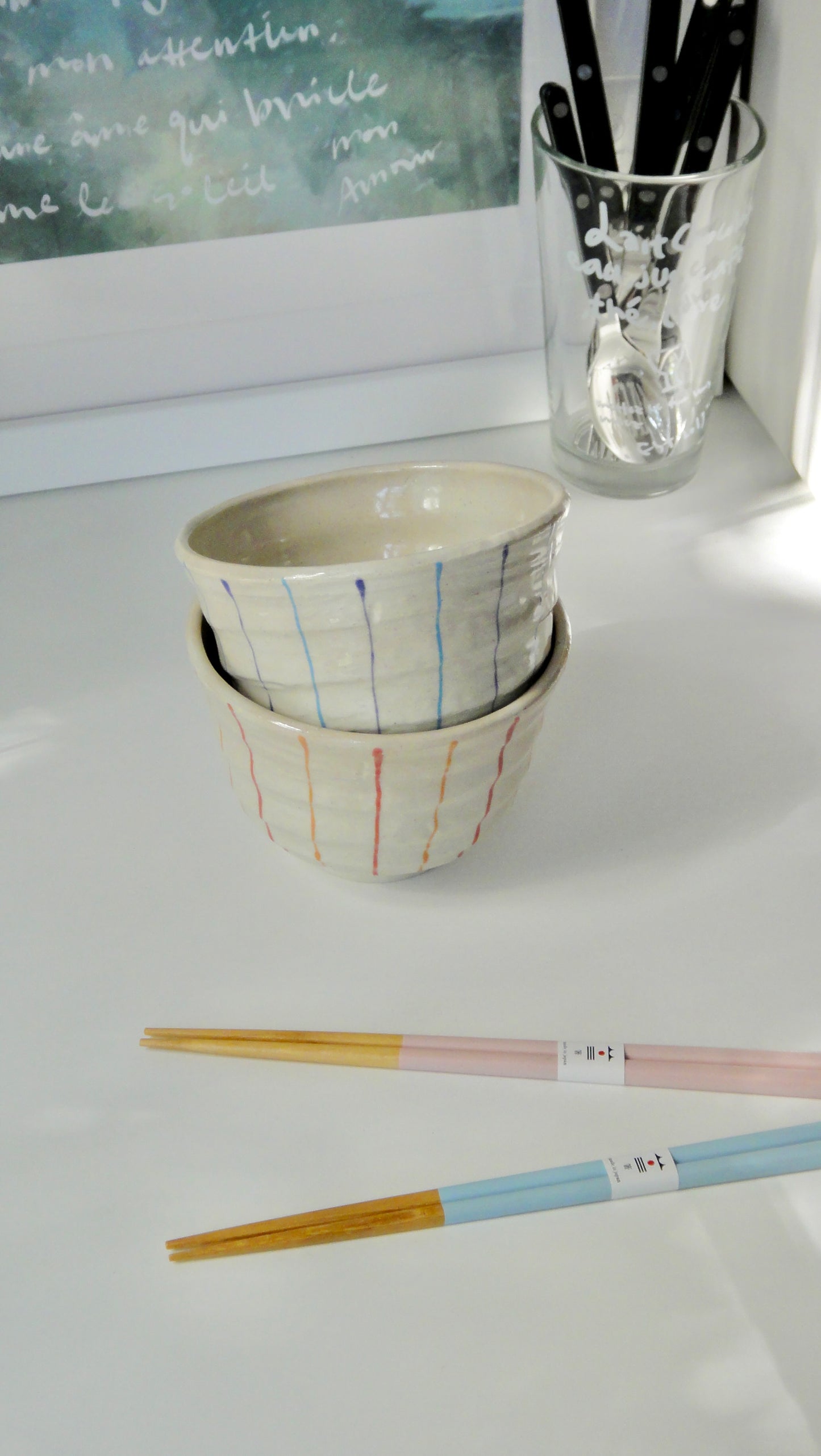 Small Donburi Bowl with lines