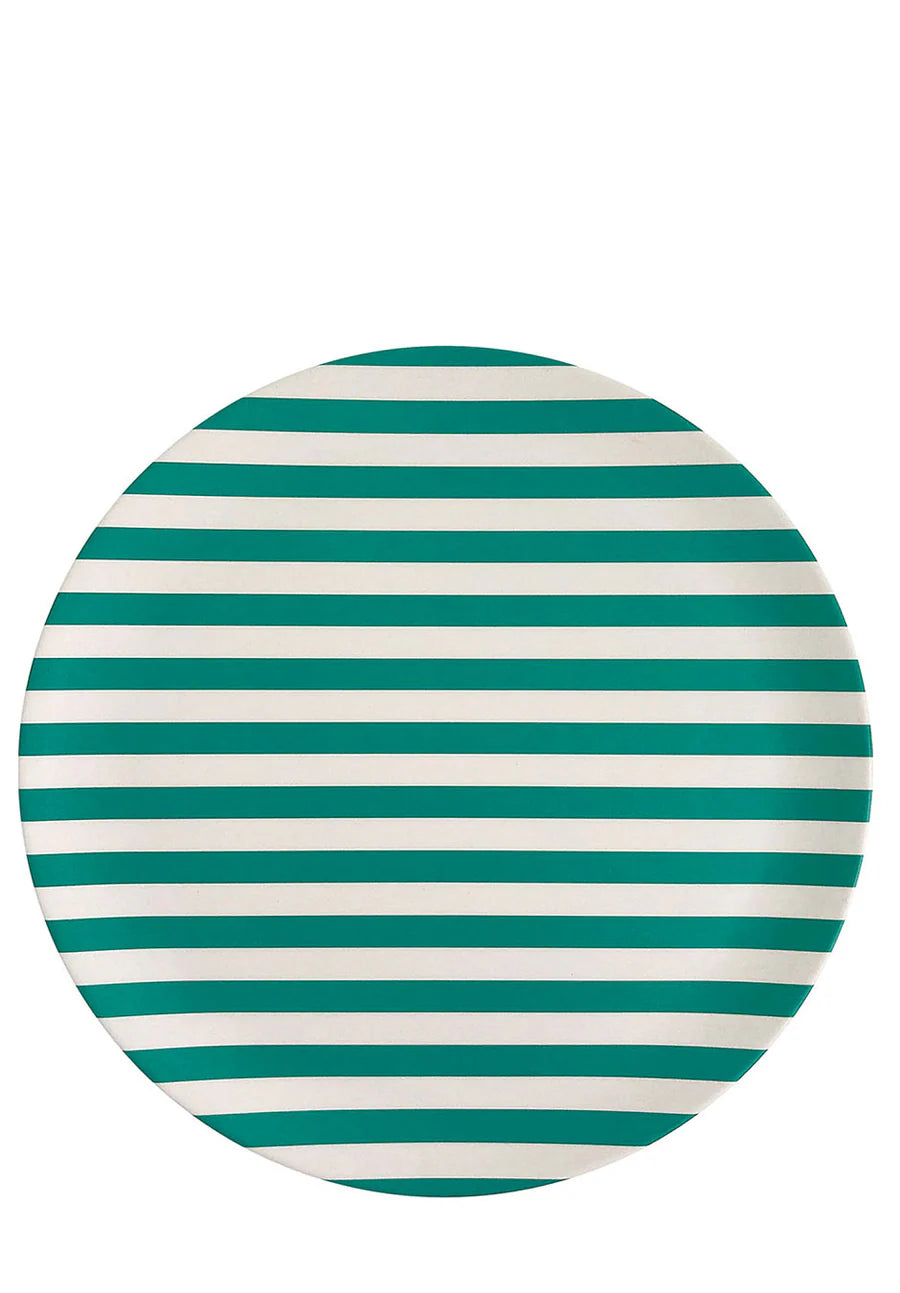 Xenia Taler Green Stripe Dinner Plate