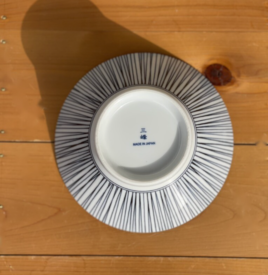 Indigo Strip Large Ramen Bowl