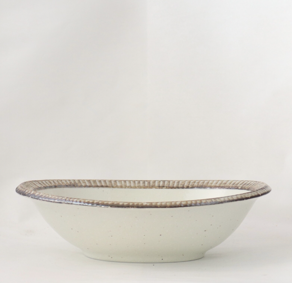 Rusty Brown Oval Deep Bowl