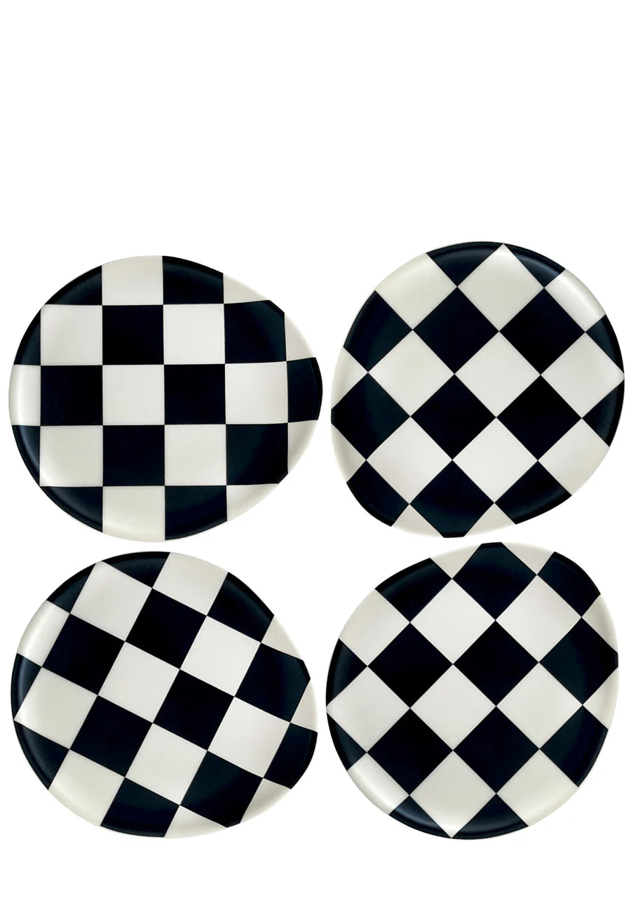 Xenia Taler Black Check Coaster