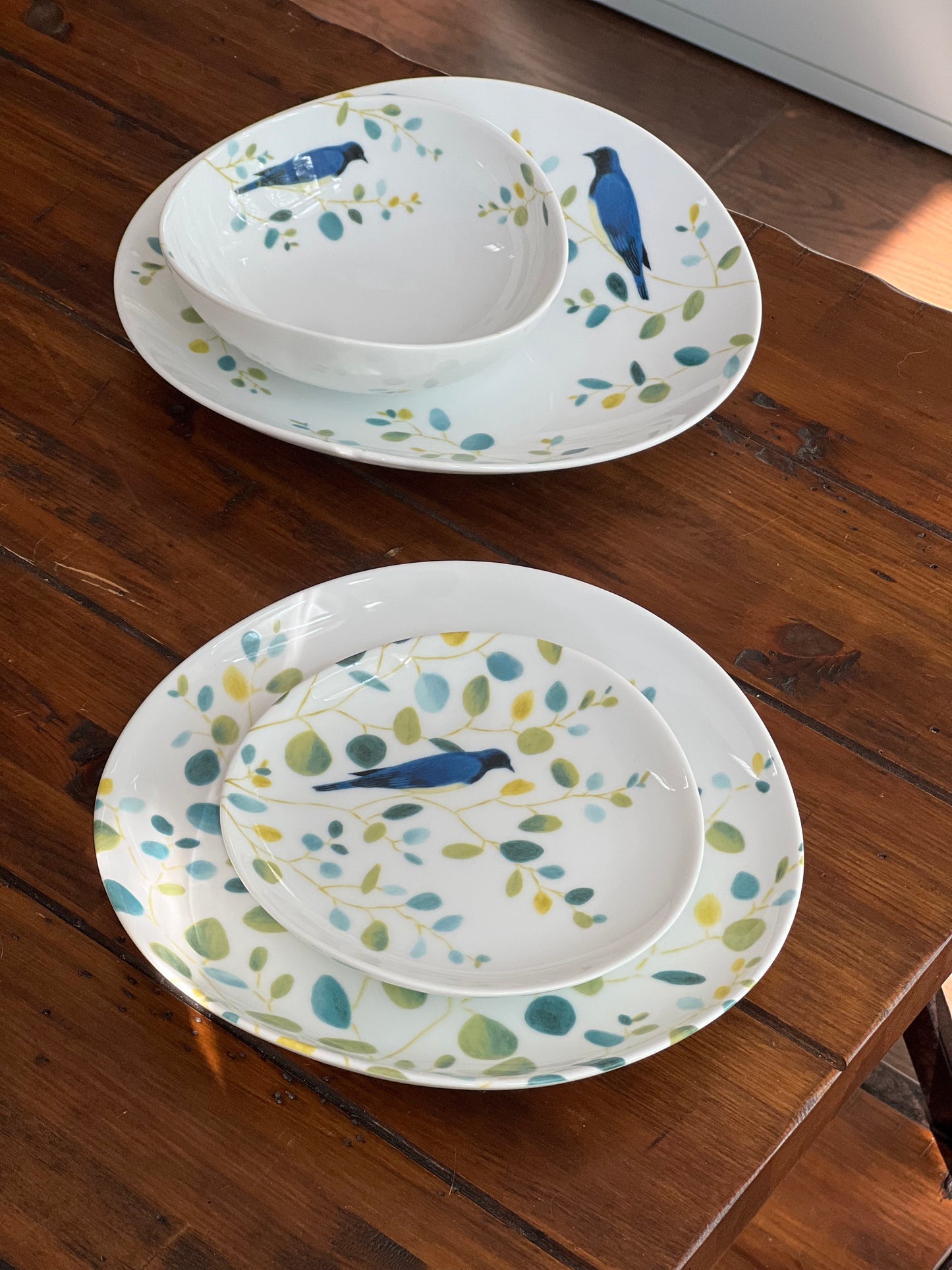 Birds and Branches Porcelain Bowls and Plates