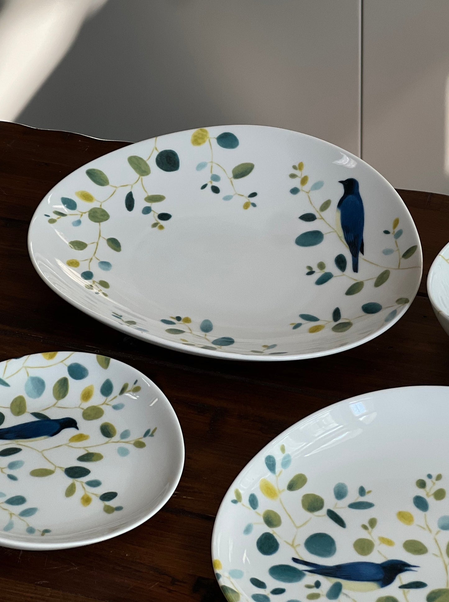 Birds and Branches Porcelain Bowls and Plates