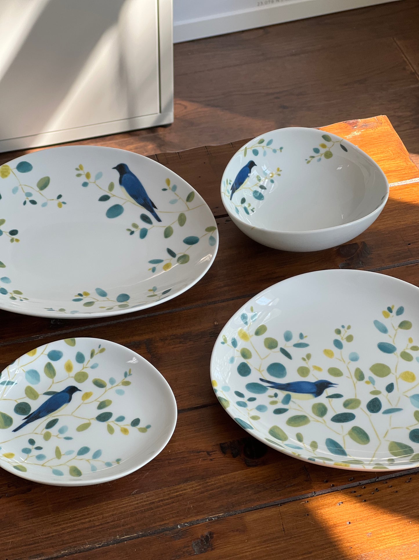 Birds and Branches Porcelain Bowls and Plates