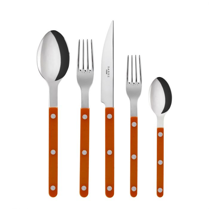 Sabre French Bistrot shiny solid, Orange 5 pieces set