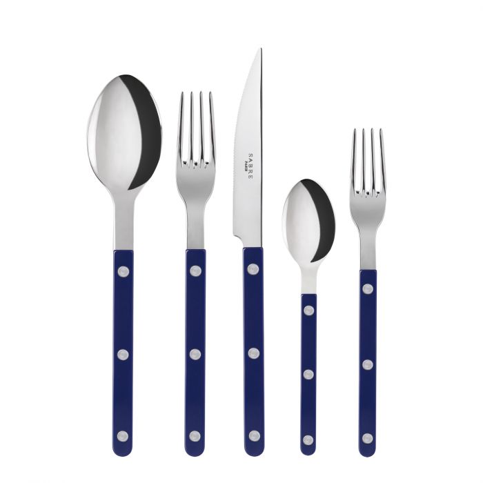 Sabre French Bistrot shiny solid, Navy blue 5 pieces set