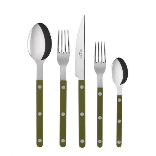 Sabre French Bistro shiny solid, Green fern 5 pieces set