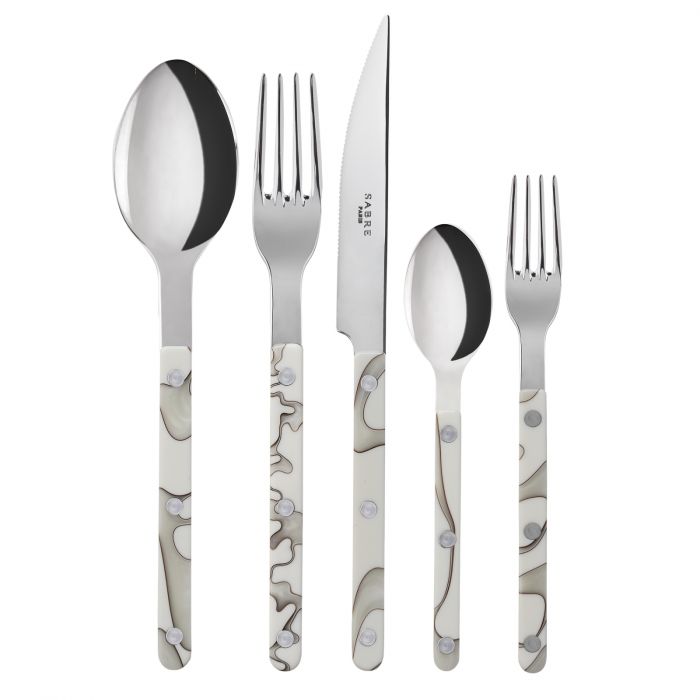 Sabre Paris Bistro Material dune, Ivory 5 pieces set