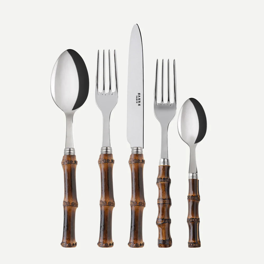 Sabre Paris Panda, Bamboo Dark 5 pieces cutlery set