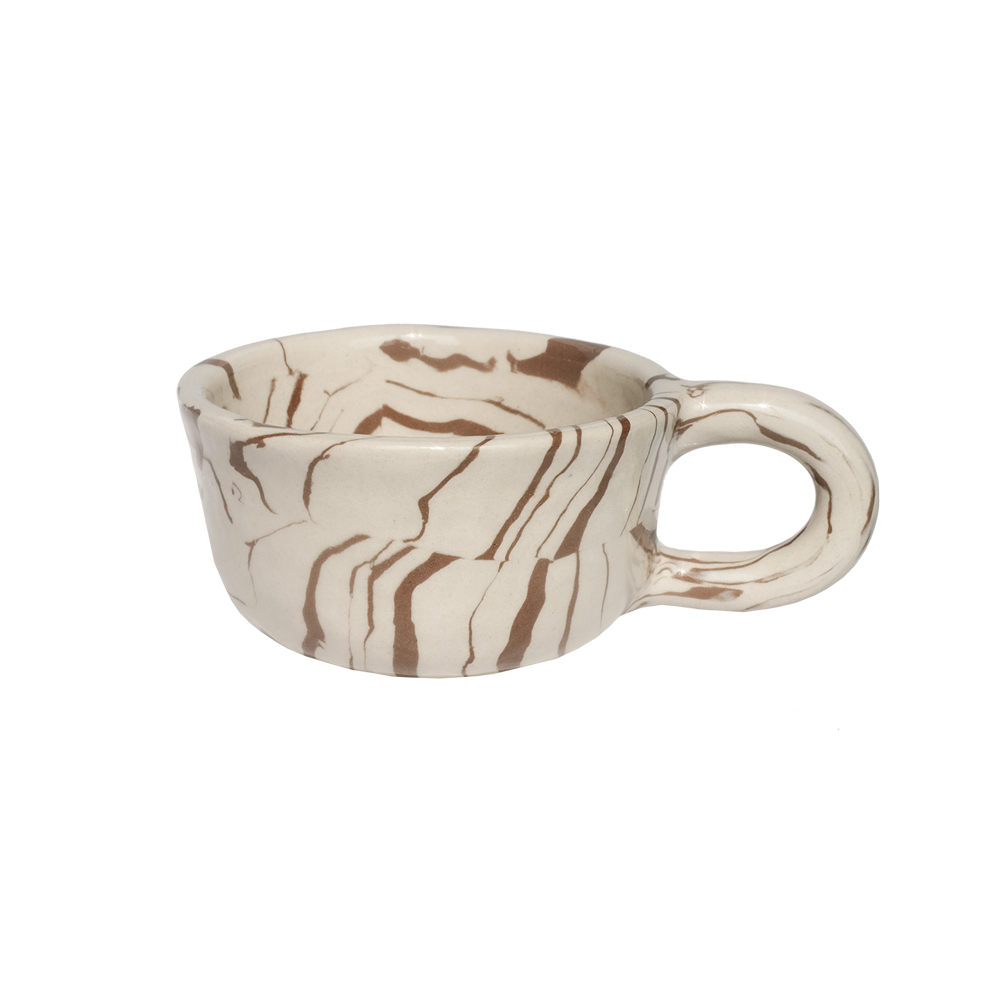 Pollygarden Latte Mug Stripe Choco Large