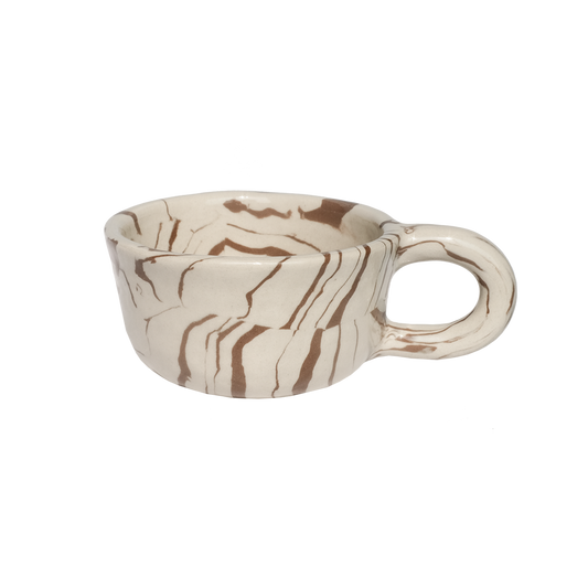 Pollygarden Latte Mug Stripe Choco Large