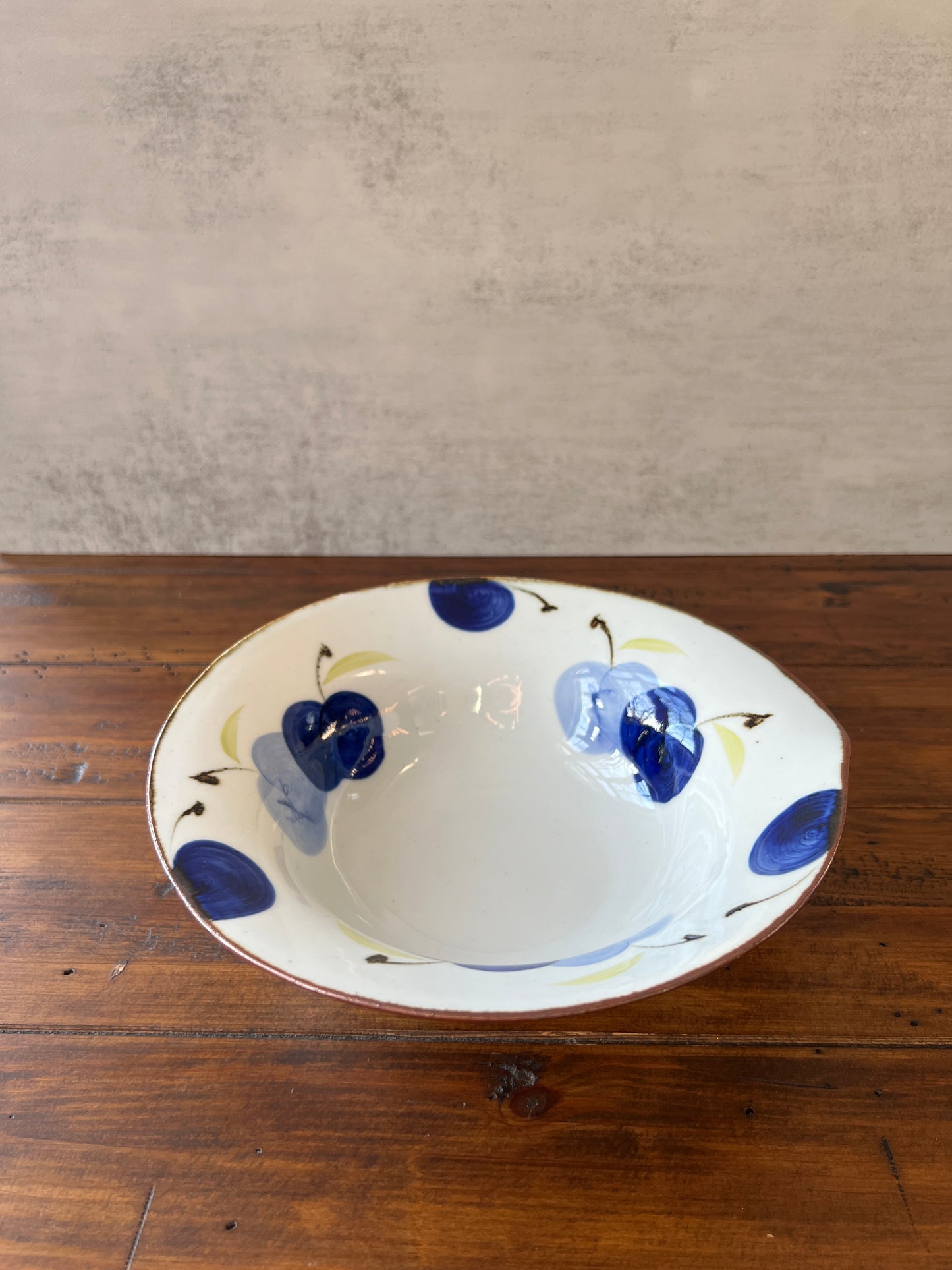 Hand-Painted Navy Apple Large bowl HASAMI WARE