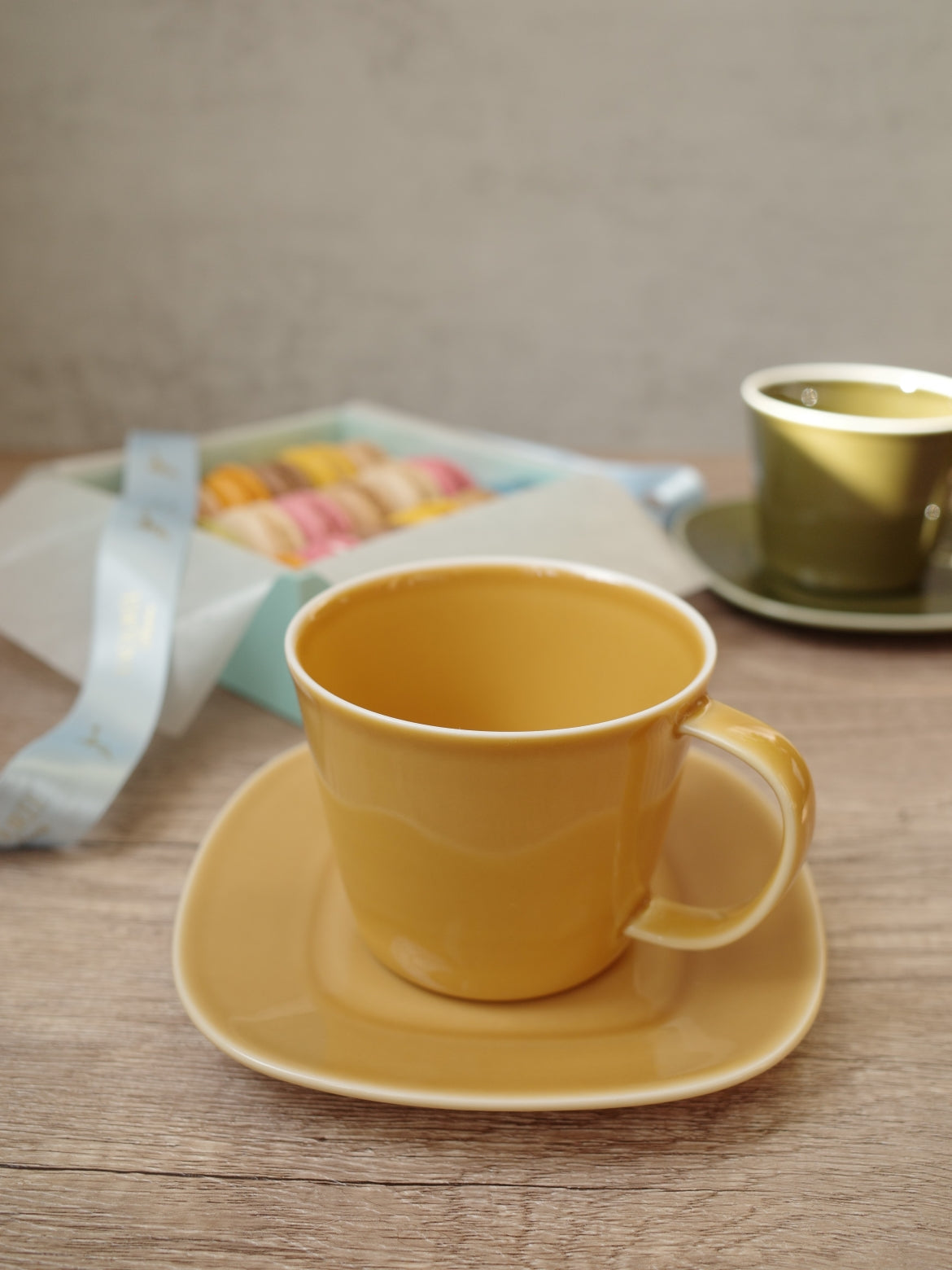 Oda Pottery Prairie Cup & Saucer  (Mustard)