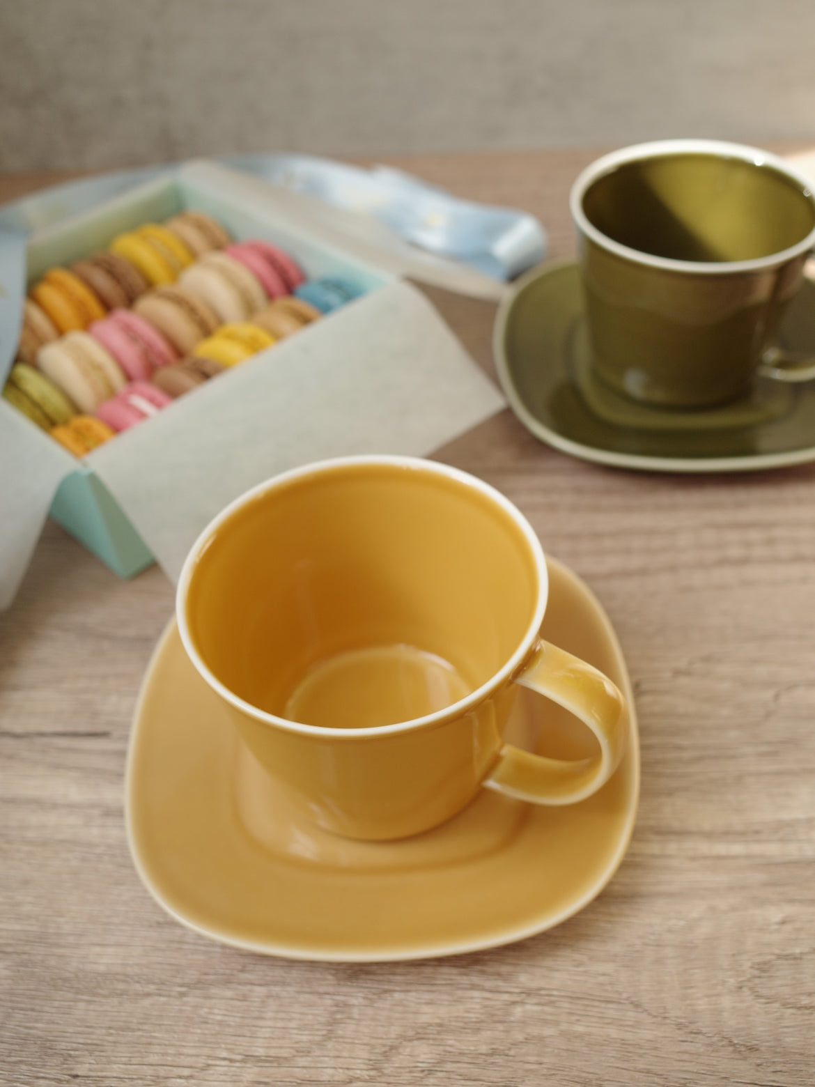 Oda Pottery Prairie Cup & Saucer  (Mustard)