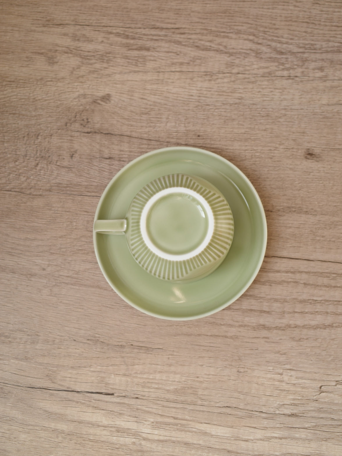 LATTE Cup & Saucer Matcha Green MINO Ware