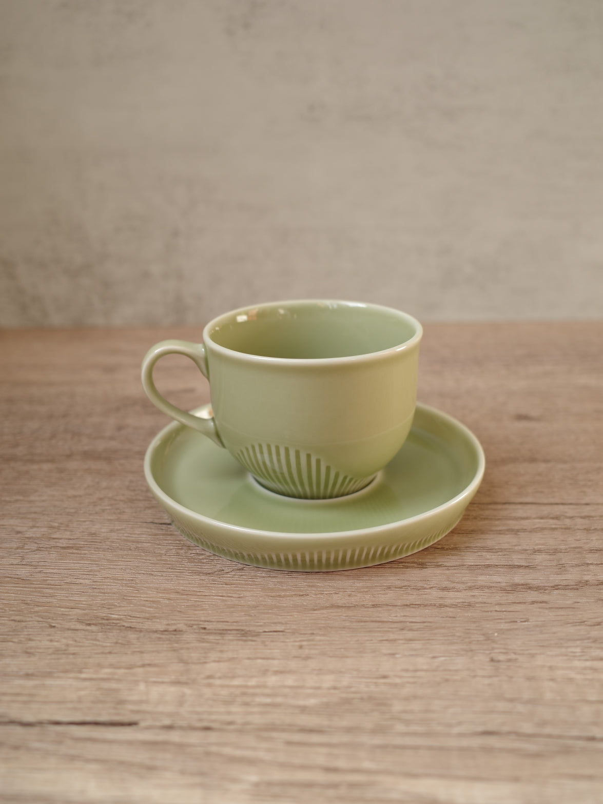 LATTE Cup & Saucer Matcha Green MINO Ware