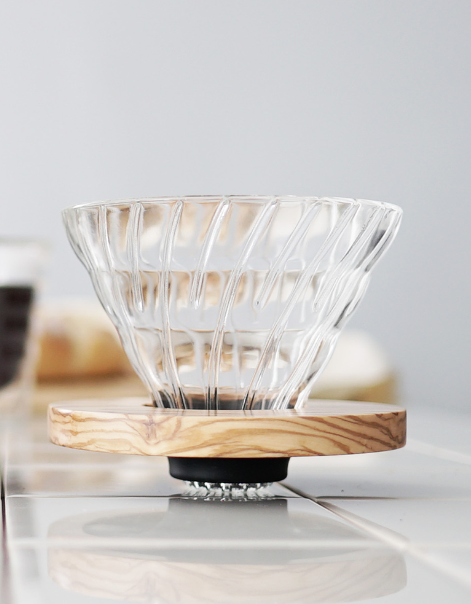 Hario V60-02 Glass and Olive Wood Dripper