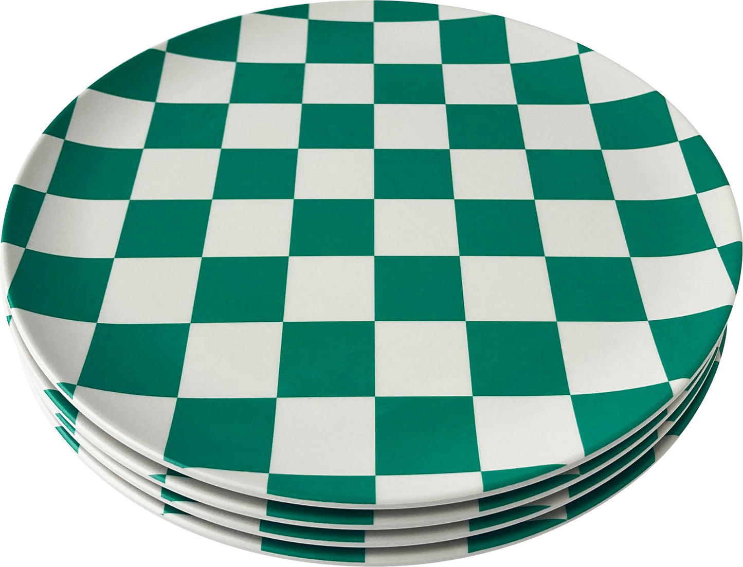 Green Check Side Plate