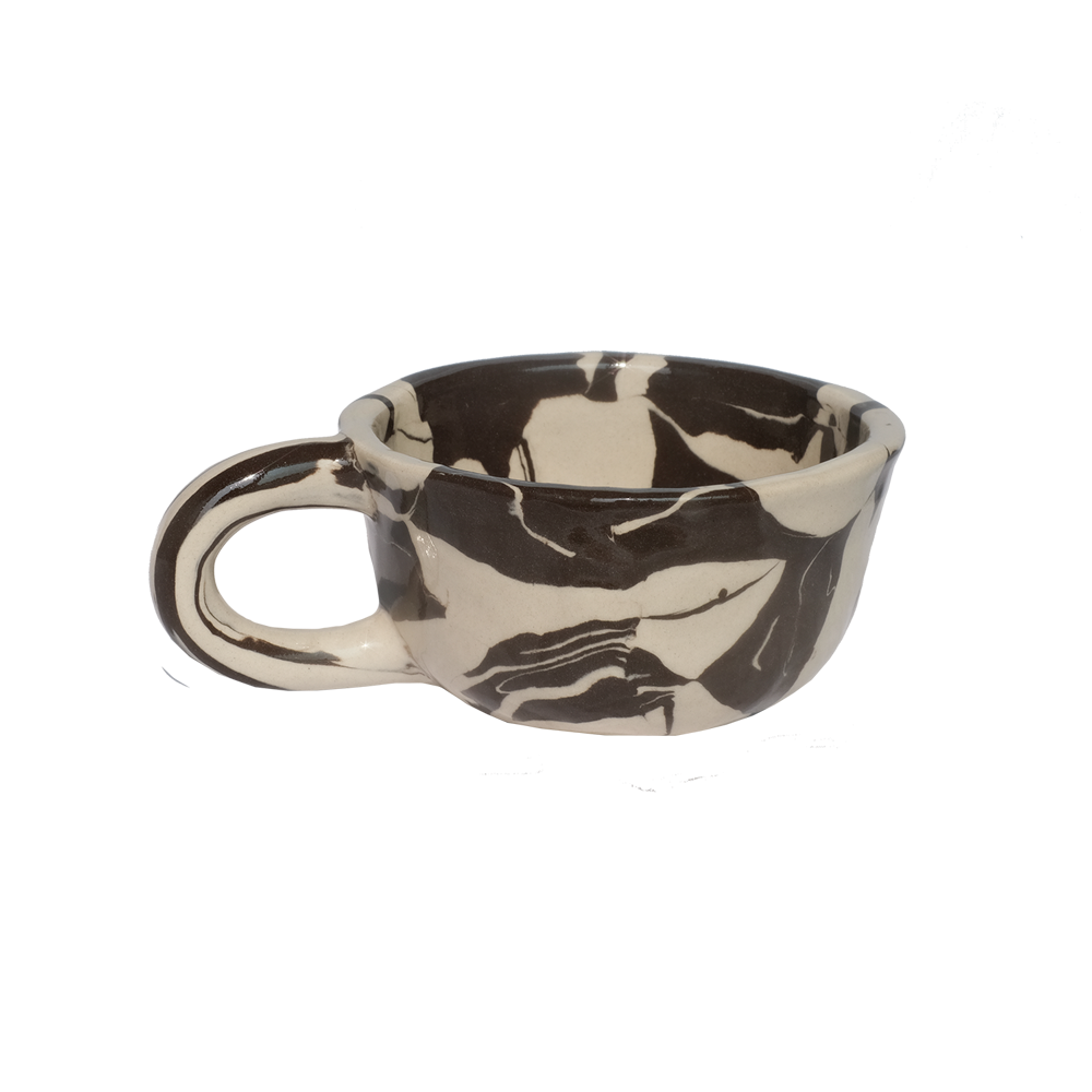 Pollygarden Latte Mug Marble Black Large