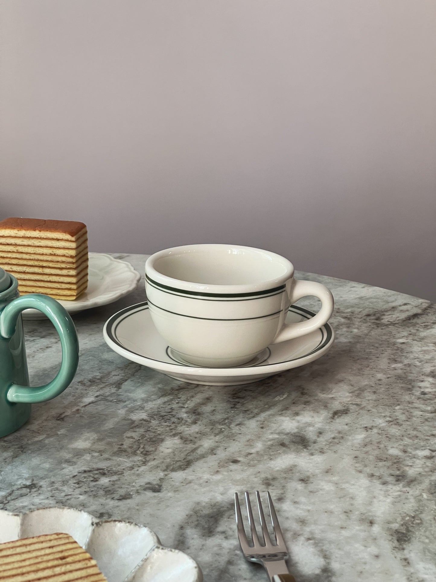 TUXTON Green Bay Round Coffee Cup And Saucer