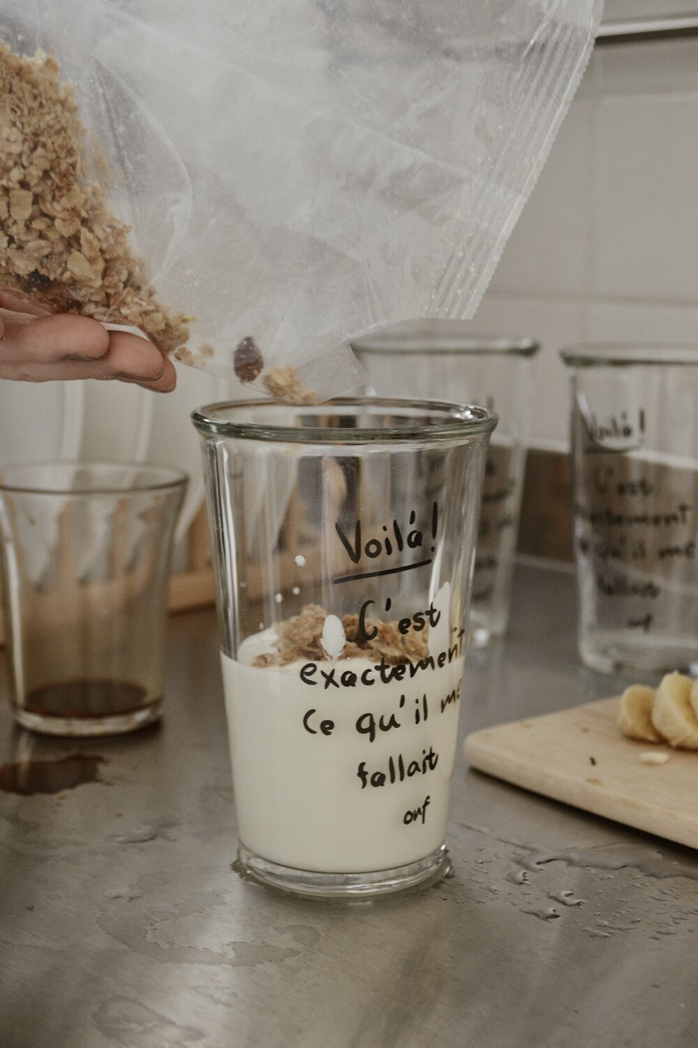 Lettering Glass cup (B)