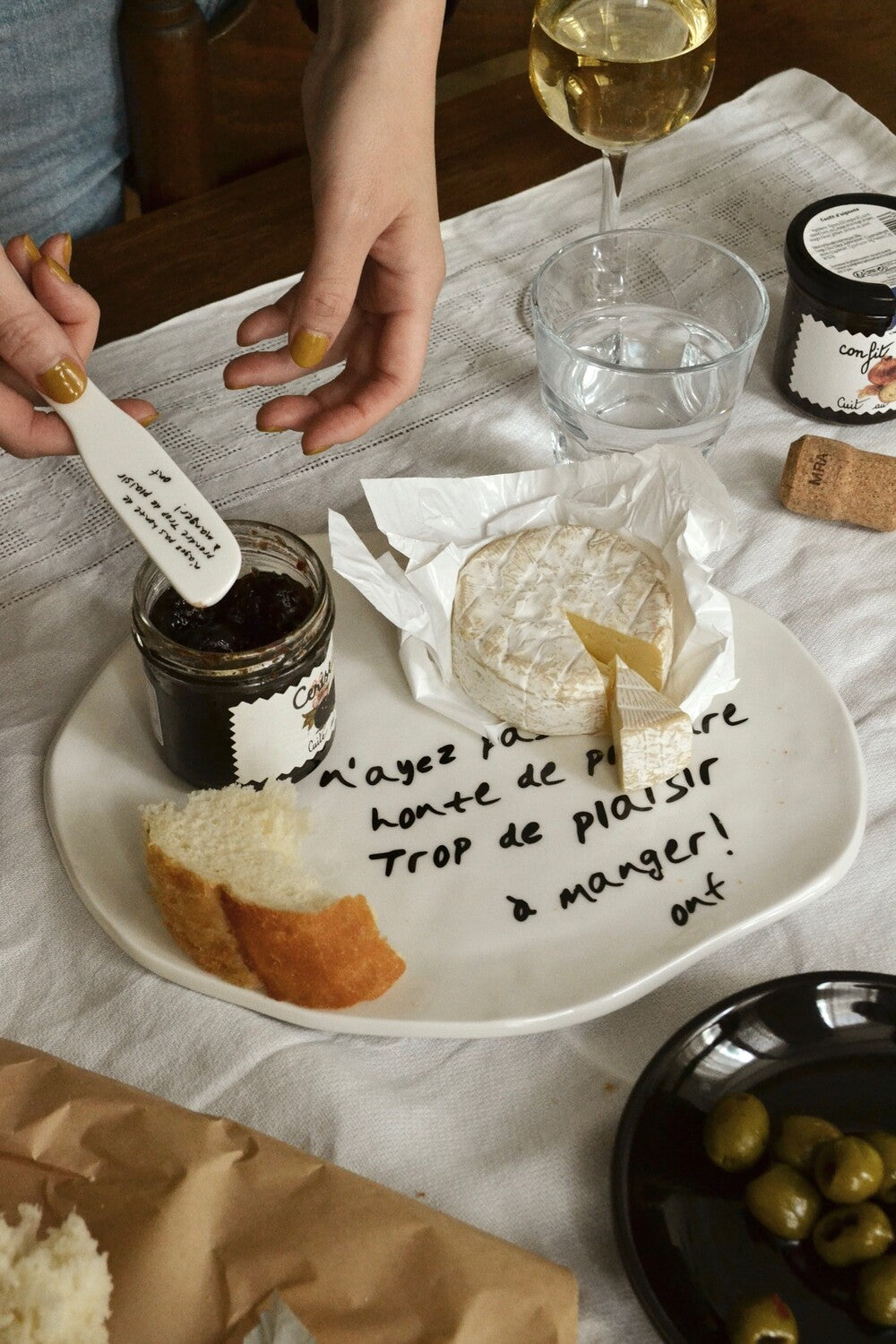 galette SET (plate + knife) _lettering (last one left..)