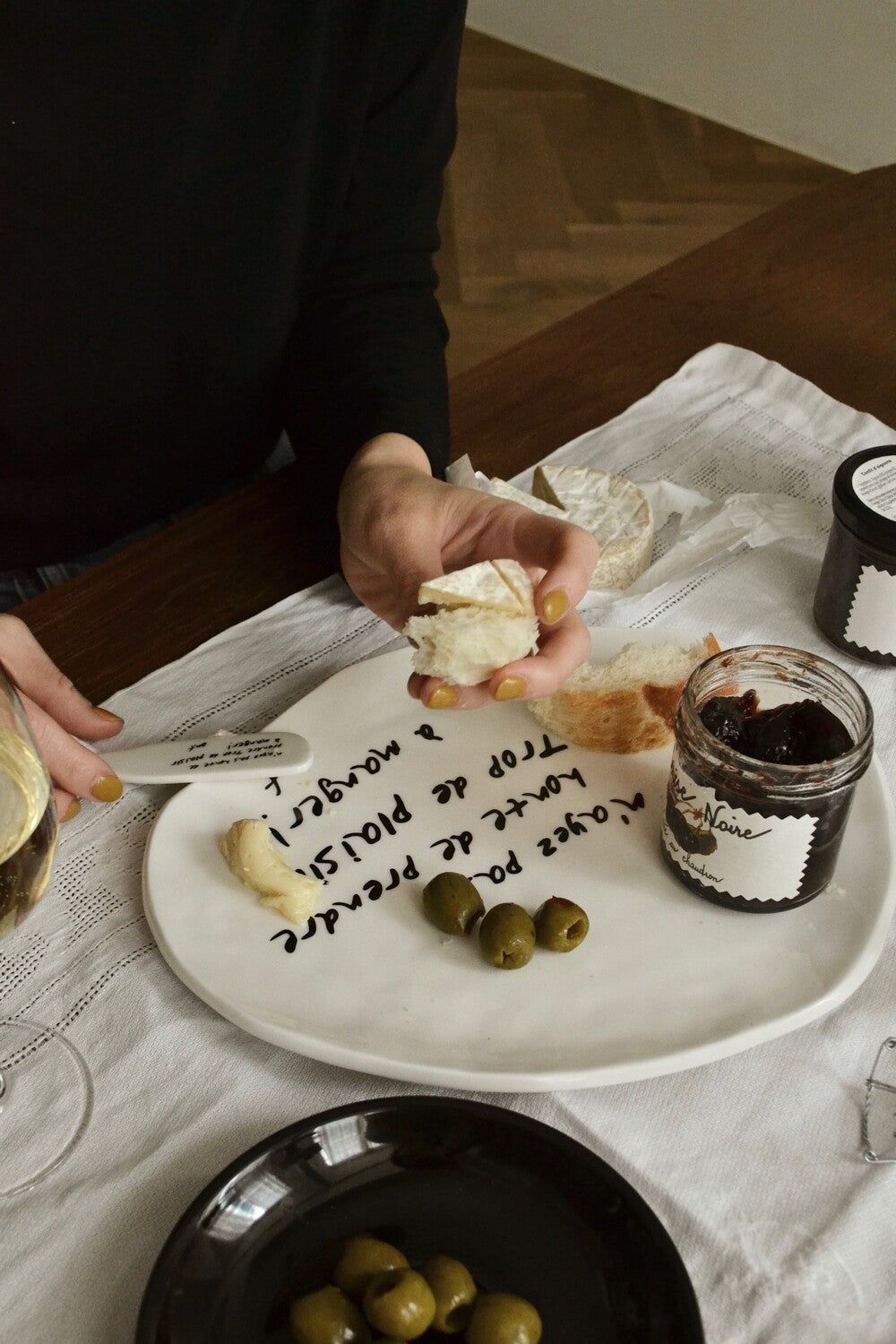 galette SET (plate + knife) _lettering (last one left..)