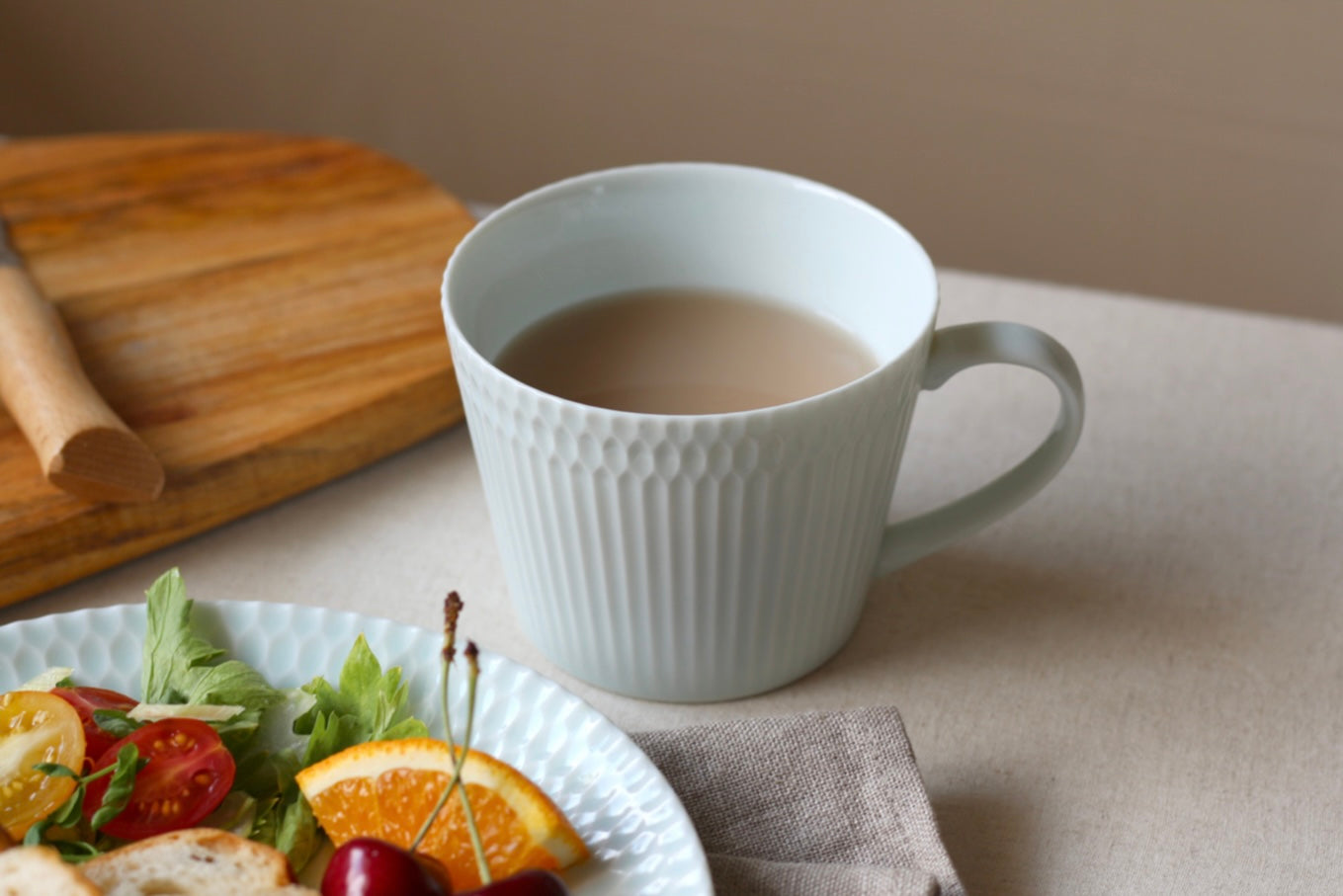 Oda Sazanami Ripples Mug MINO WARE (Light Blue)