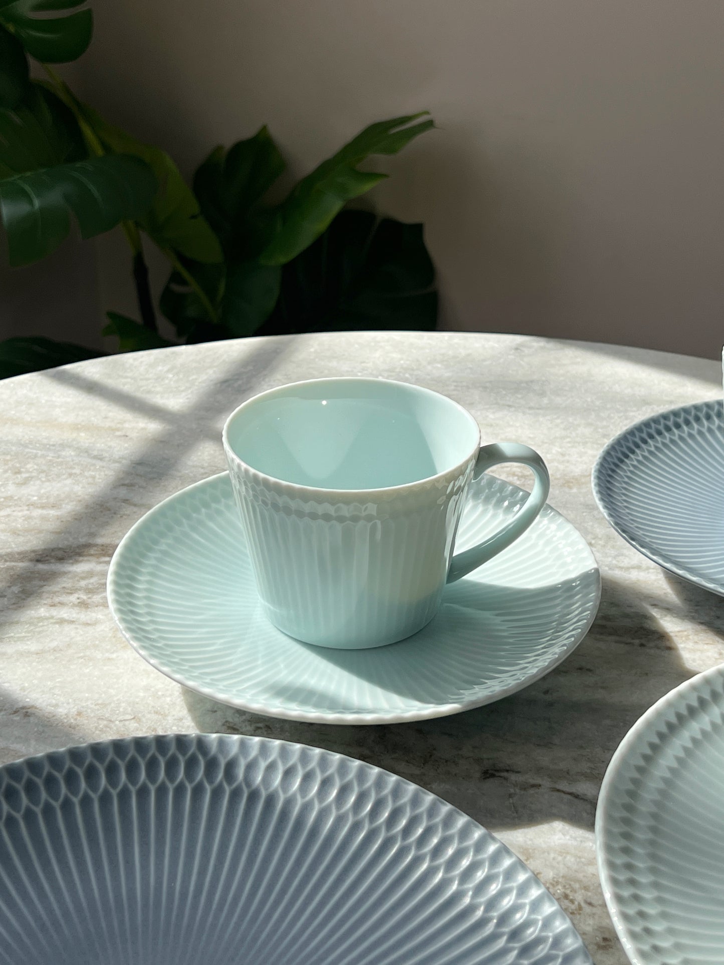 Oda Sazanami Ripples Mug MINO WARE (Light Blue)