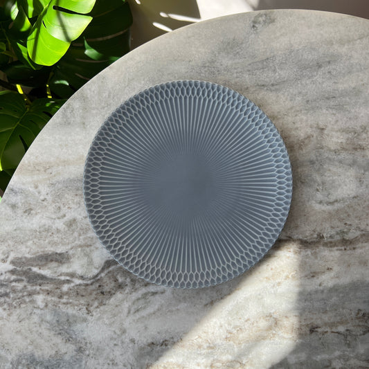 Oda Sazanami Ripples 24 Plate MINO WARE (Blue)