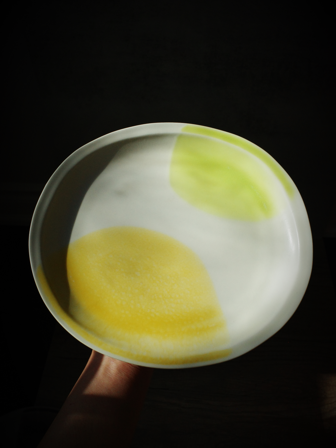 Duo color plate MINO Ware (Lemon)