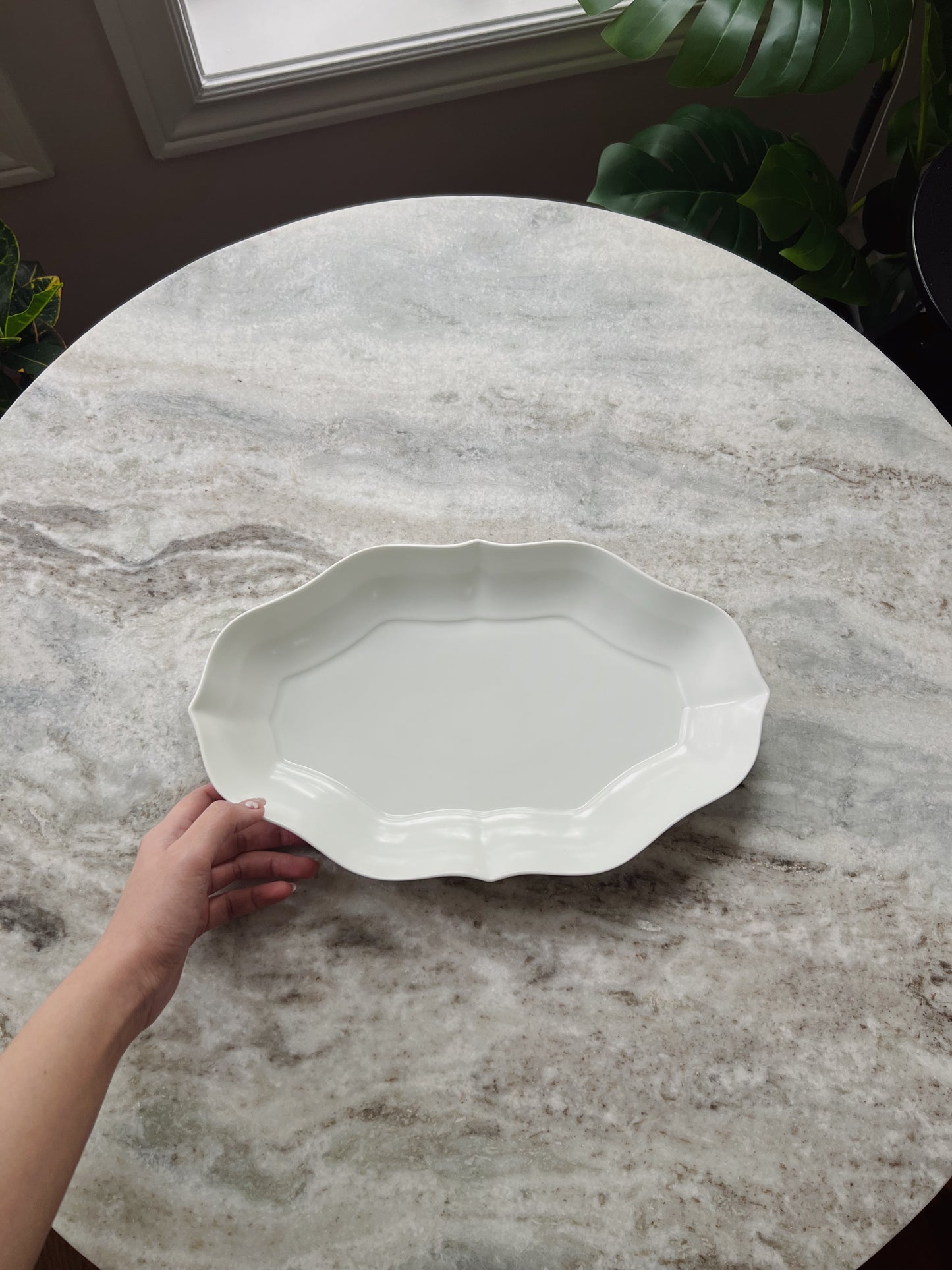 White Rotana Serving Bowl