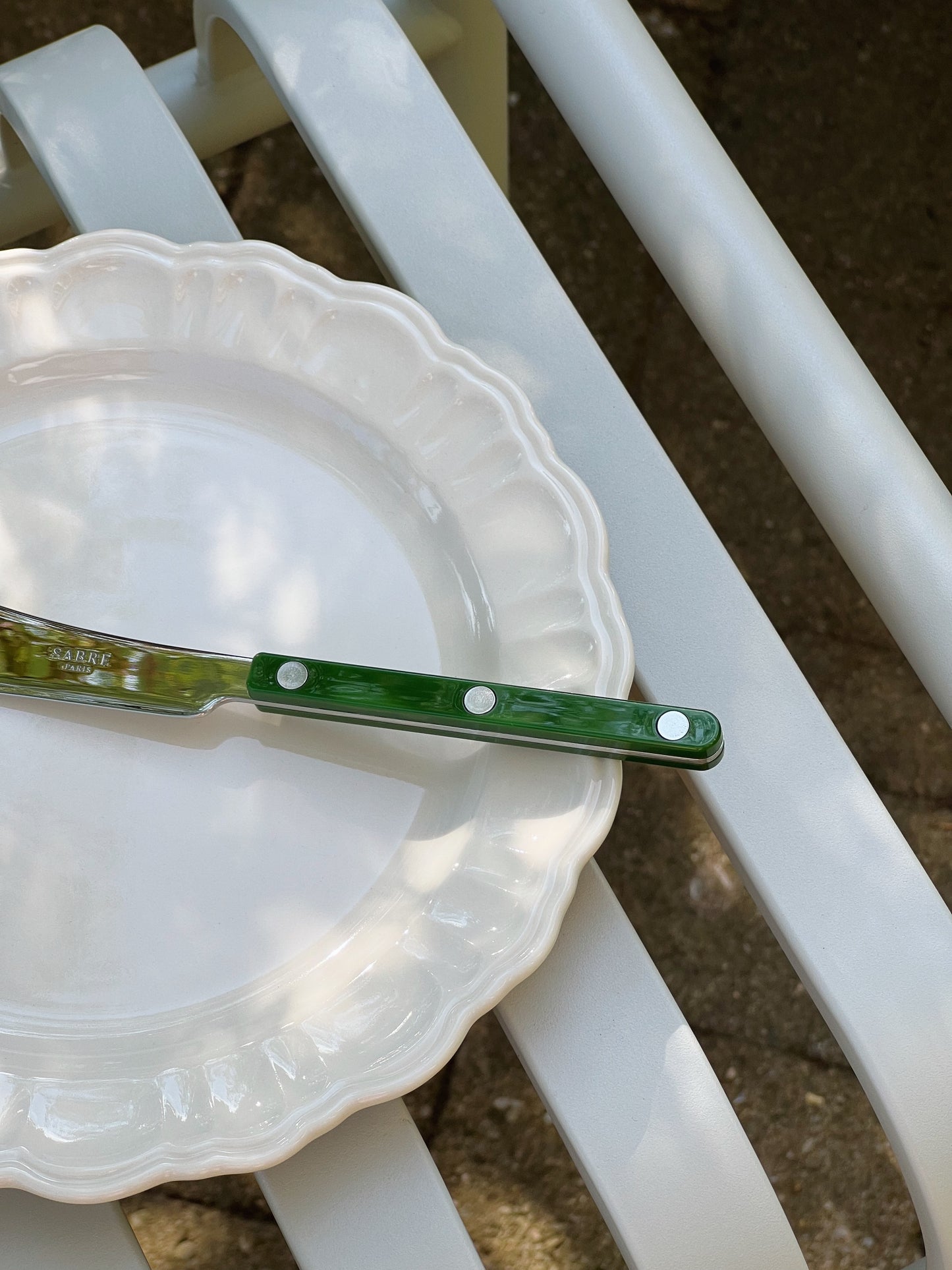 Sabre Paris Bistort shiny solid, Green Butter spreader