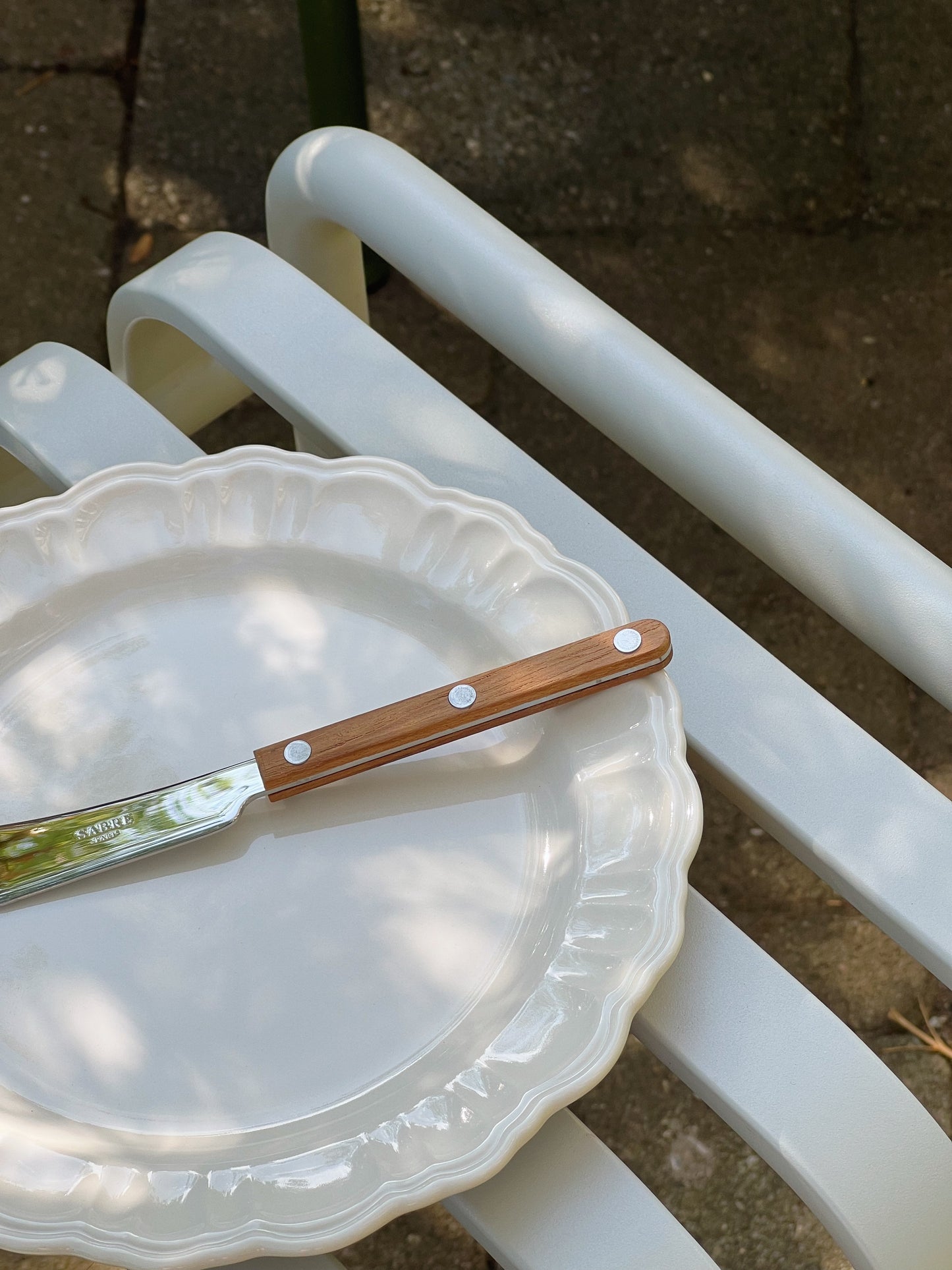 Sabre French Bistro Material teak, Teak Butter spreader