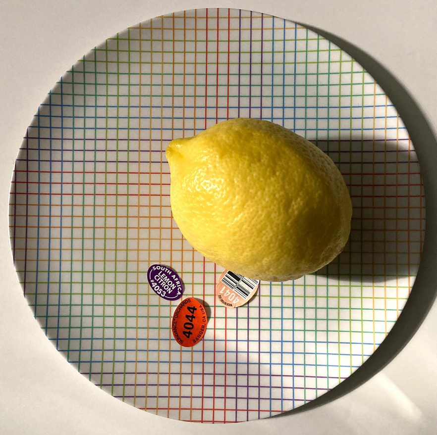 Rainbow Grid Dinner Plate