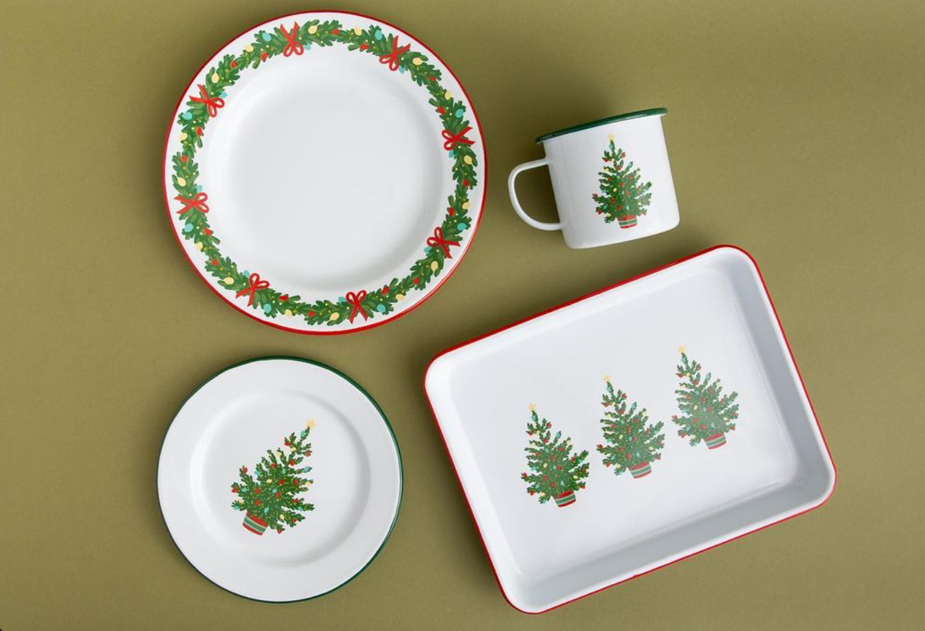 Helmsie x CCH Christmas Tree Flat Salad Plate