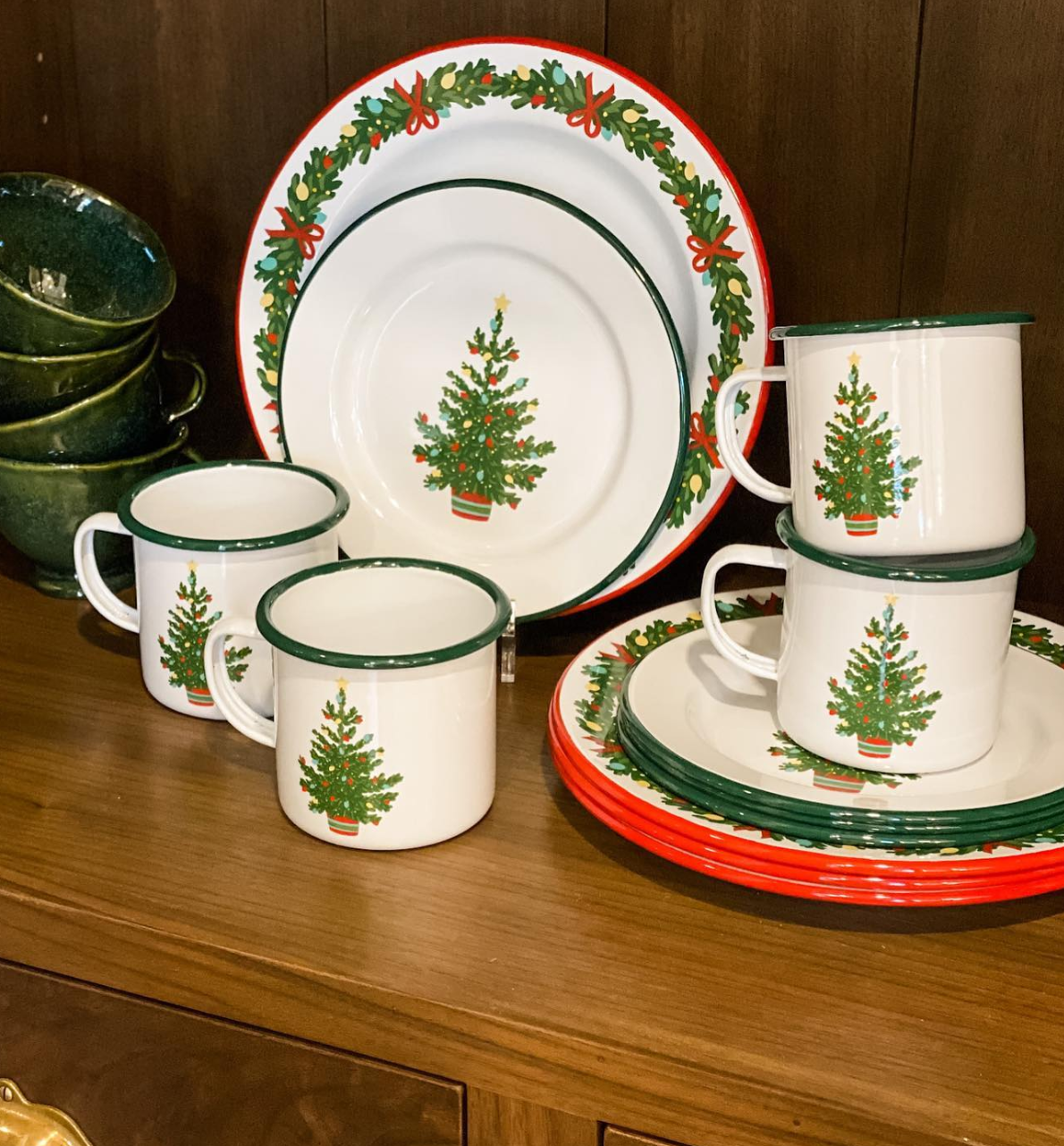 Helmsie x CCH Christmas Tree Flat Salad Plate