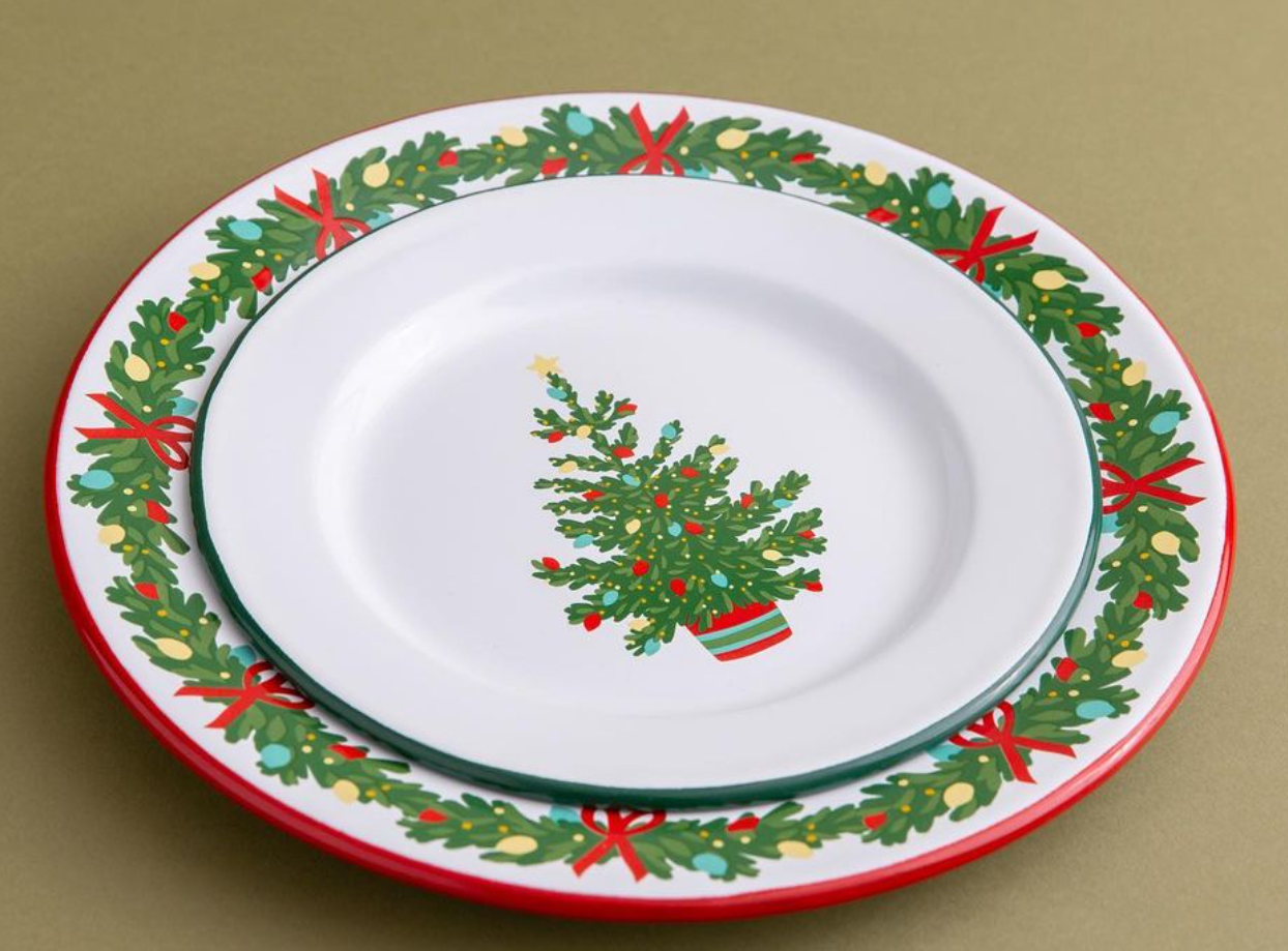 Helmsie x CCH Christmas Tree Flat Salad Plate